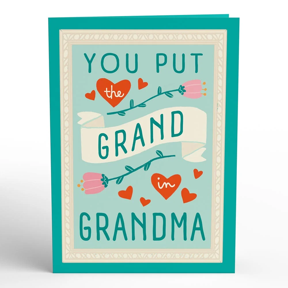 Lovepop You Put the Grand in Grandma Pop-Up Card Basket - Image 4