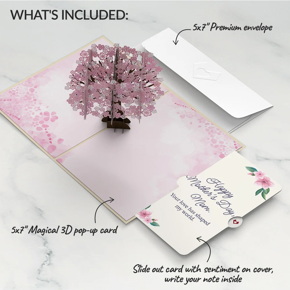 Lovepop Cherry Blossom Mother's Day Pop-Up Card and Sentiment Set for Mom — SKU SB-41A7AF-882BC25E726035 - Image 2