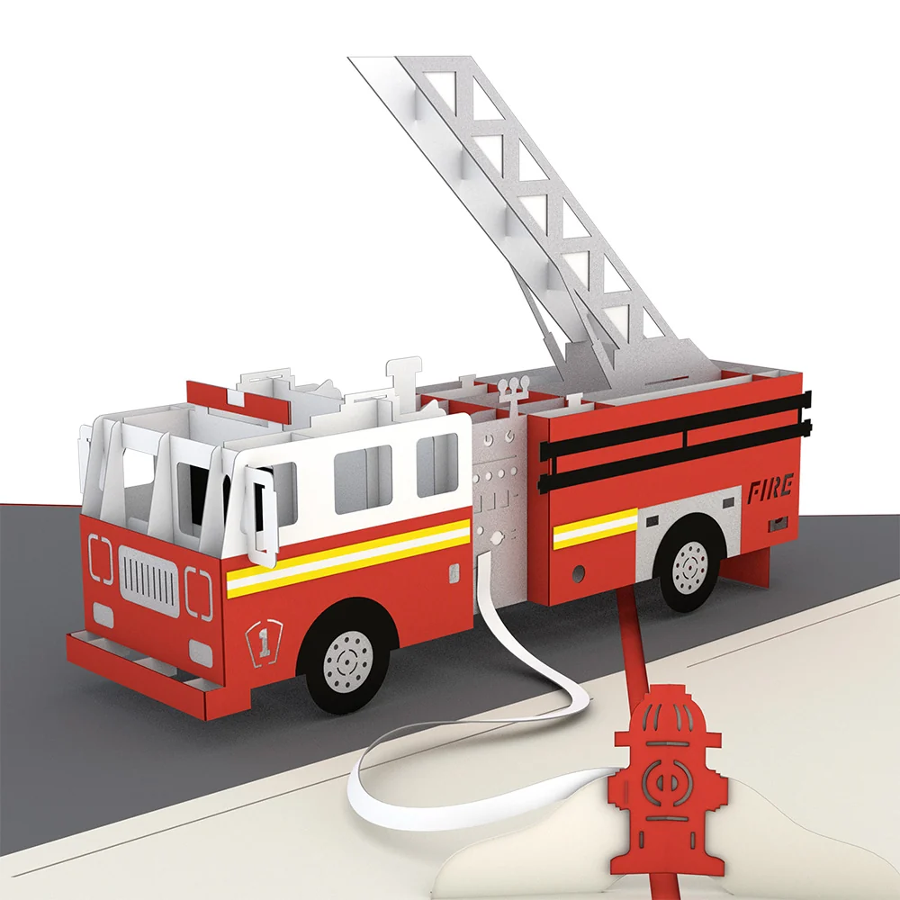 Lovepop Fire Truck Pop-Up Card - Image 2