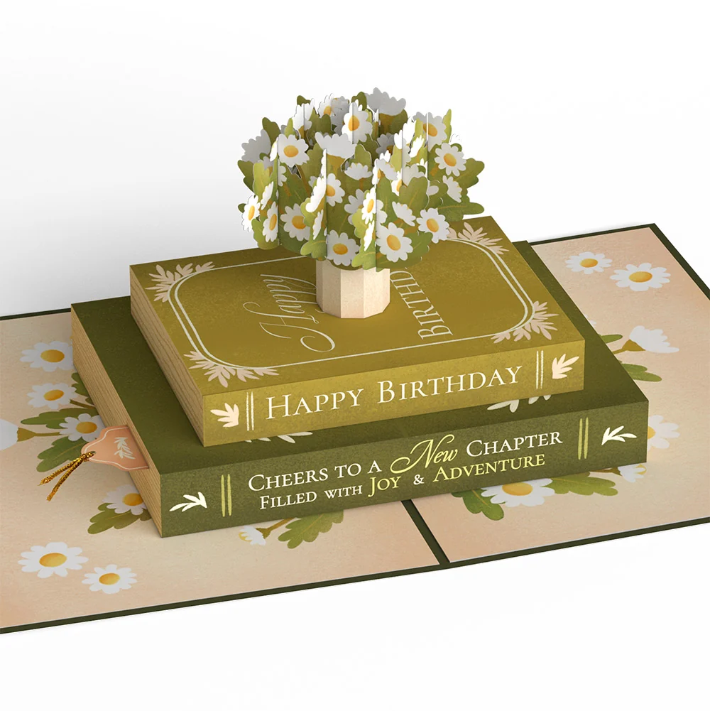 Lovepop Cheers to a New Chapter Belated Birthday Pop-Up Card and Sentiment Set Cream - Image 3