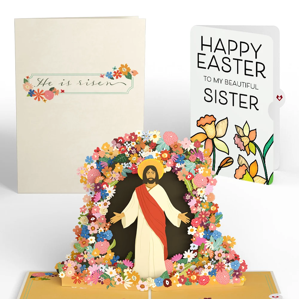 Lovepop Resurrection of Jesus Easter Pop-Up Card and Sentiment Set for Sister Cream