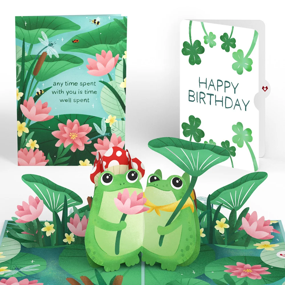Lovepop Time Well Spent Frogs Birthday Pop-Up Card and Sentiment Set
