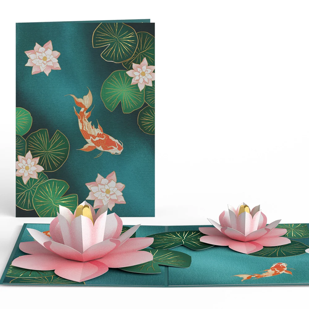 Lovepop Koi Fish and Lotus Pond Pop-Up Card