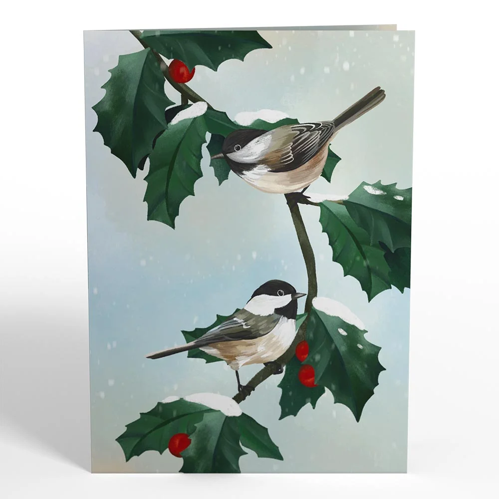Lovepop Winter Chickadees Pop-Up Card - Image 4