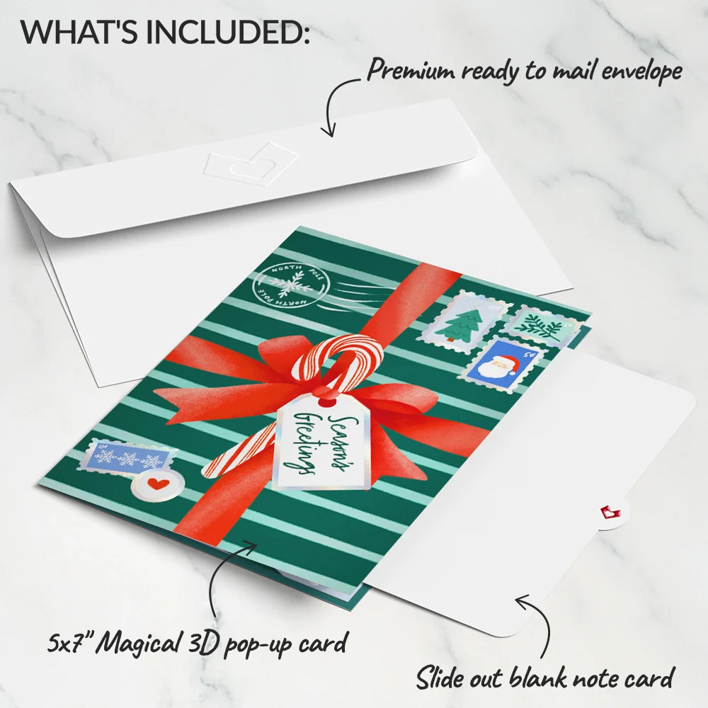 Lovepop Season's Greetings Penguin Surprise Pop-Up Card - Image 5
