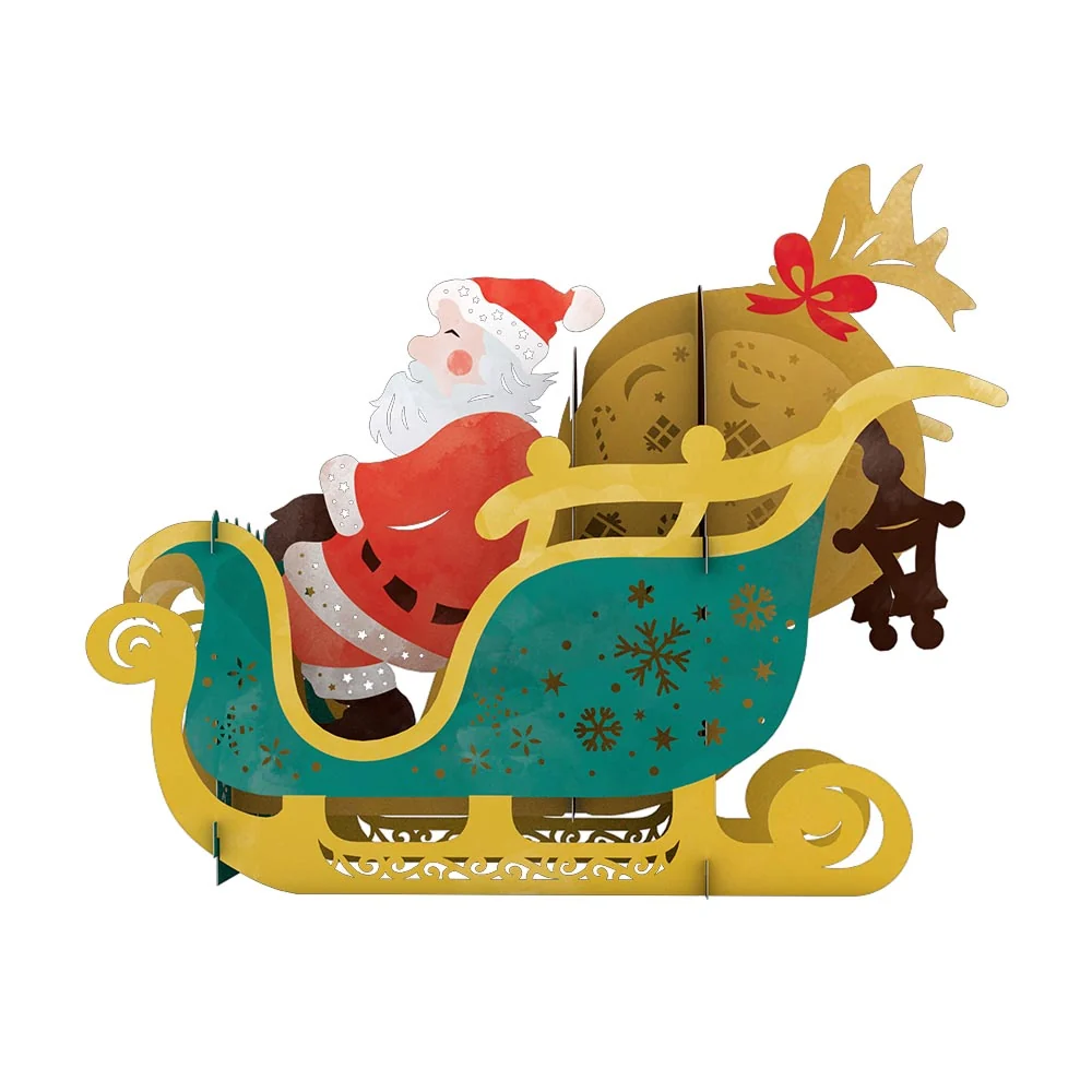 Lovepop Santa Sleigh Decoration - Image 2
