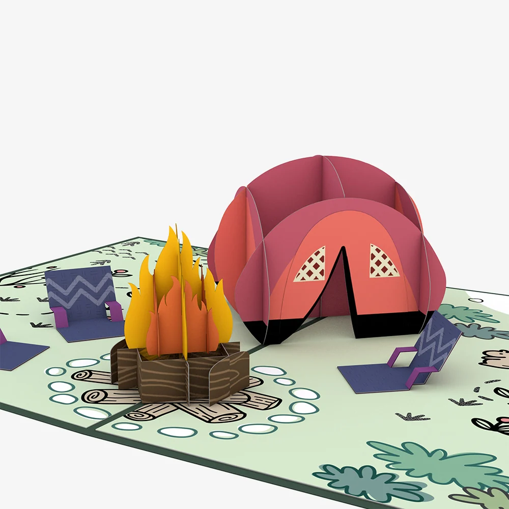Lovepop Happy Trails Camping Trip Birthday Pop-Up Card and Sentiment Set Chair - Image 3