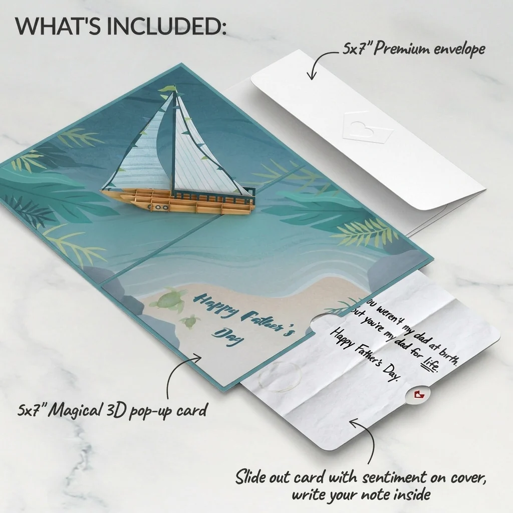 Lovepop Set Sail Father's Day Pop-Up Card and Sentiment Set - Image 2