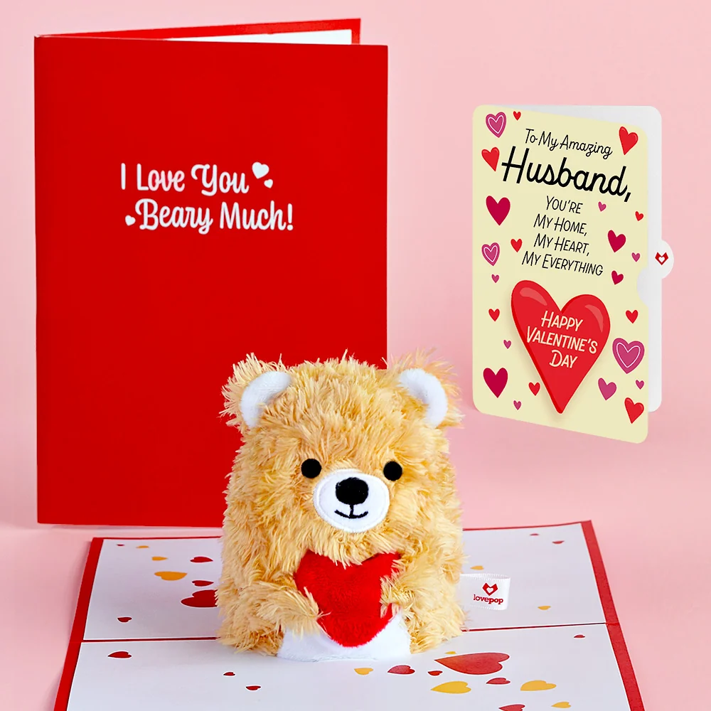 Lovepop You're The Beary Best Valentine Plushpop Card and Sentiment Set for Husband