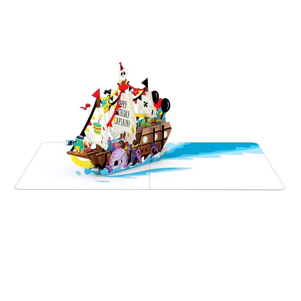 Lovepop Playpop Card: Happy Birthday Pirate Ship - Image 6