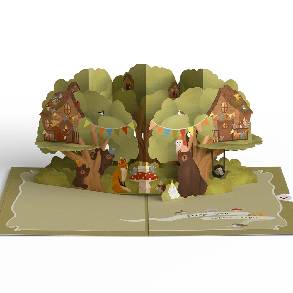 Lovepop Woodland Birthday Party Pop-Up Card - Image 4