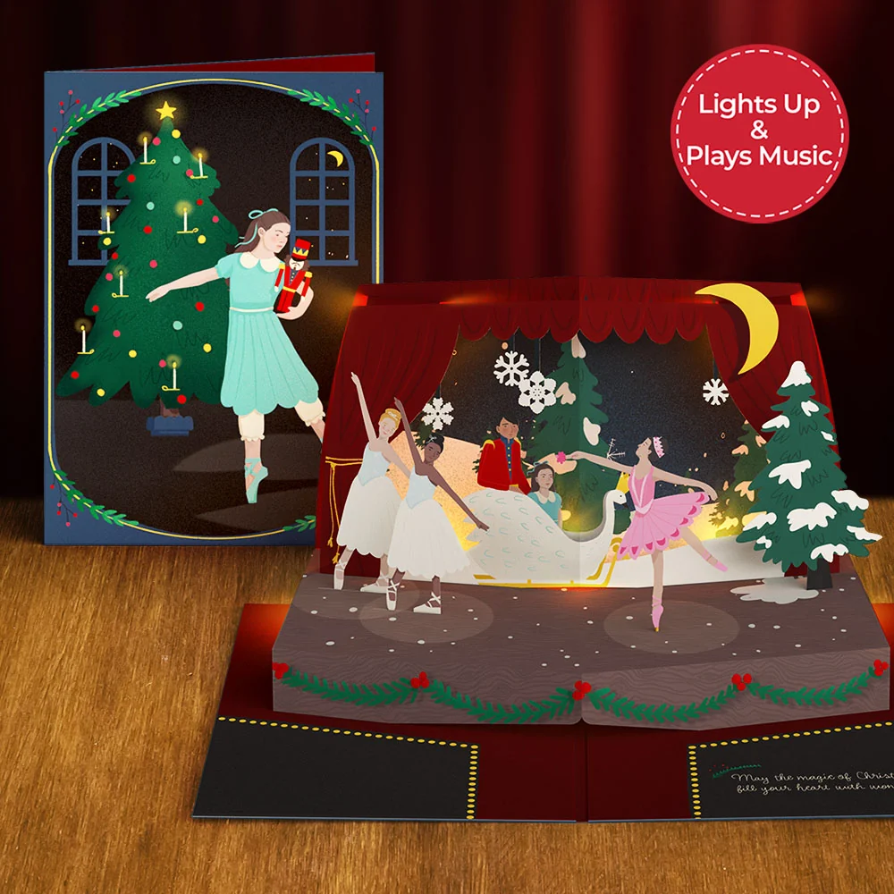 Lovepop The Nutcracker Christmas Magic Music and Lights Pop-Up Card