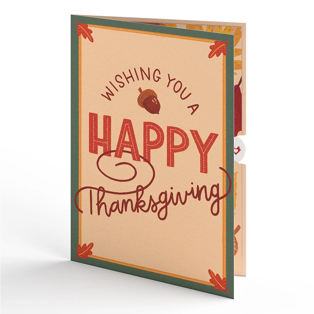 Lovepop Woodland Happy Thanksgiving Wishbone Pop-Up Card & Suncatcher Bouquet Bundle - Image 4
