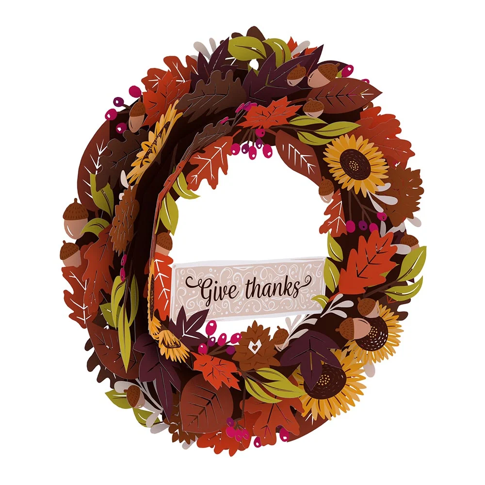 Lovepop Give Thanks Fall Wreath - Image 4
