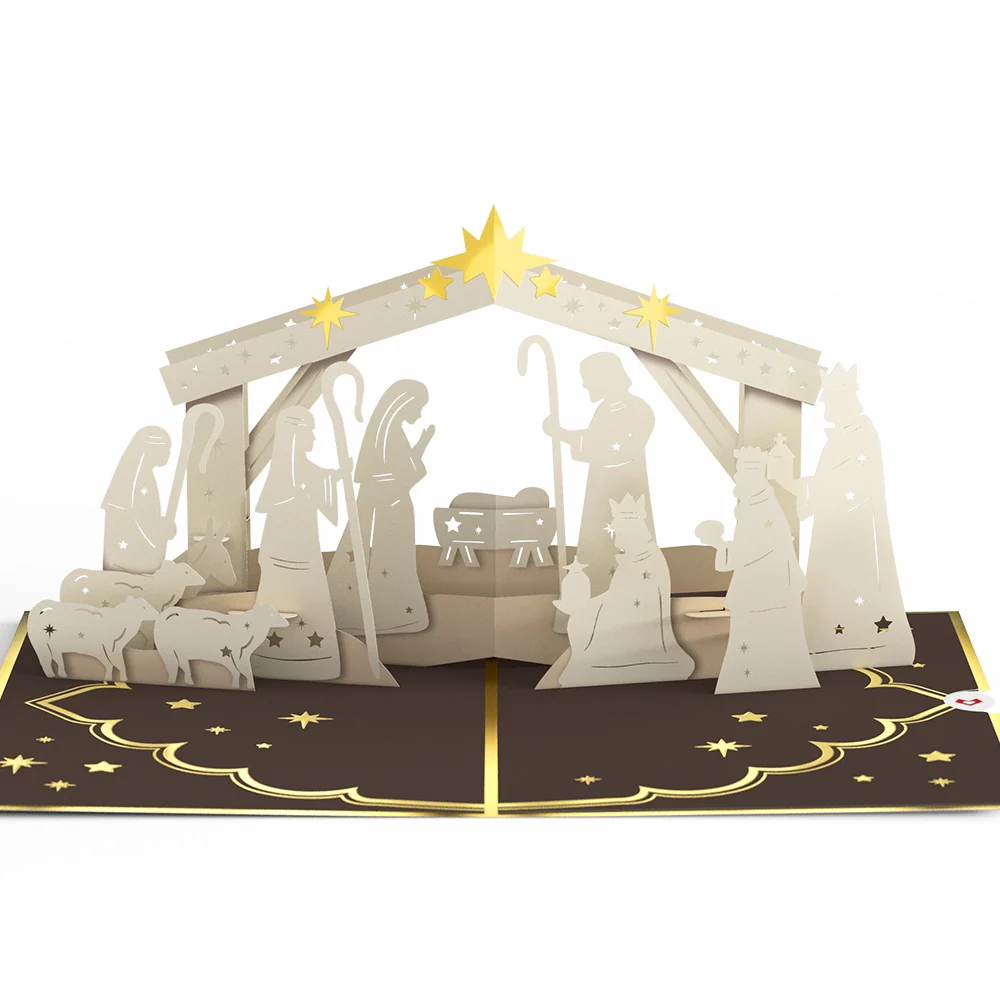 Lovepop Elegant Nativity Pop-Up Card - Image 3