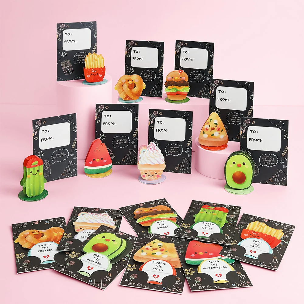Lovepop Foodie Friends Valentine's Day Cards for Kids: Classroom 8-Pack - Image 2