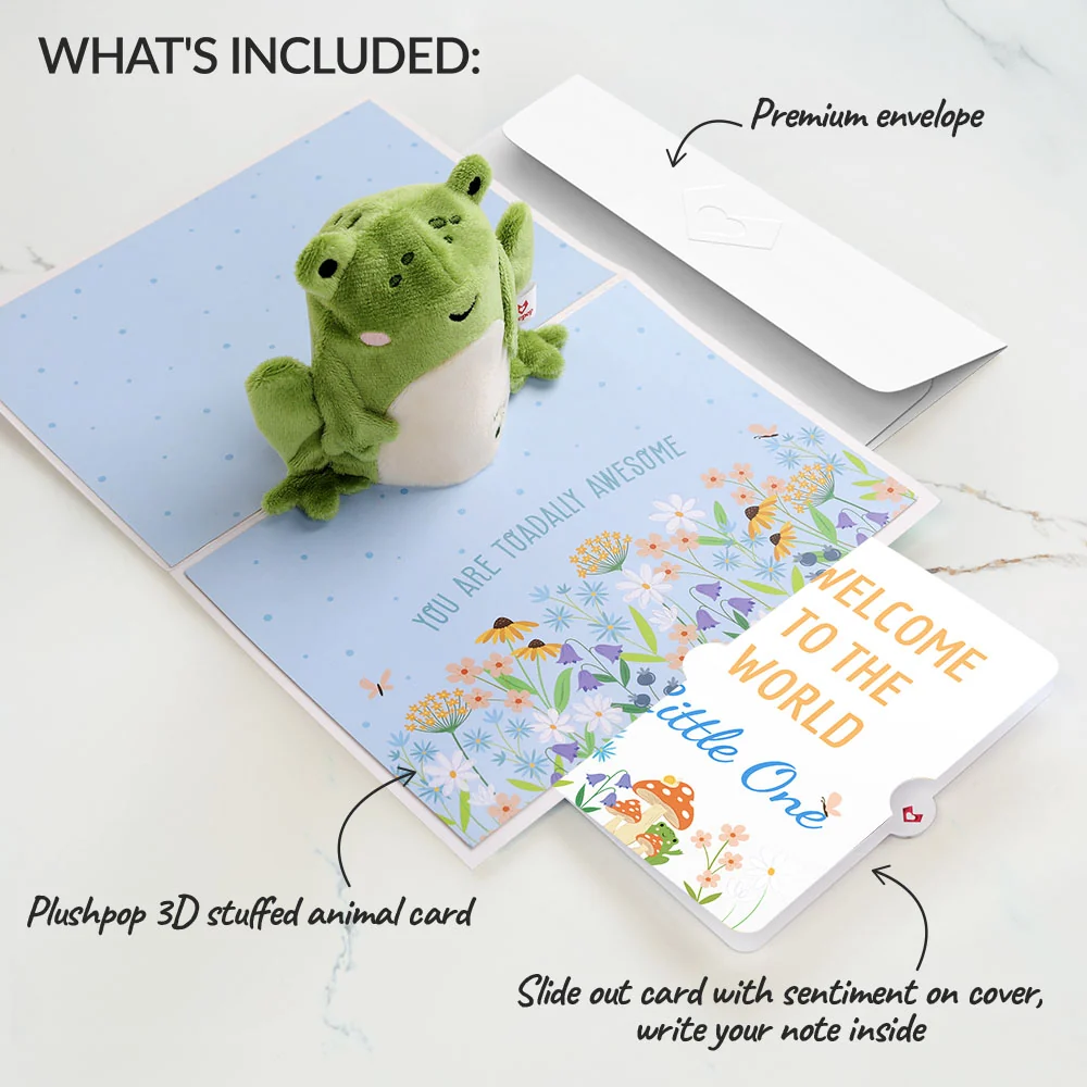Lovepop 'Toadally Awesome' New Baby Plushpop Card and Sentiment Set - Image 2