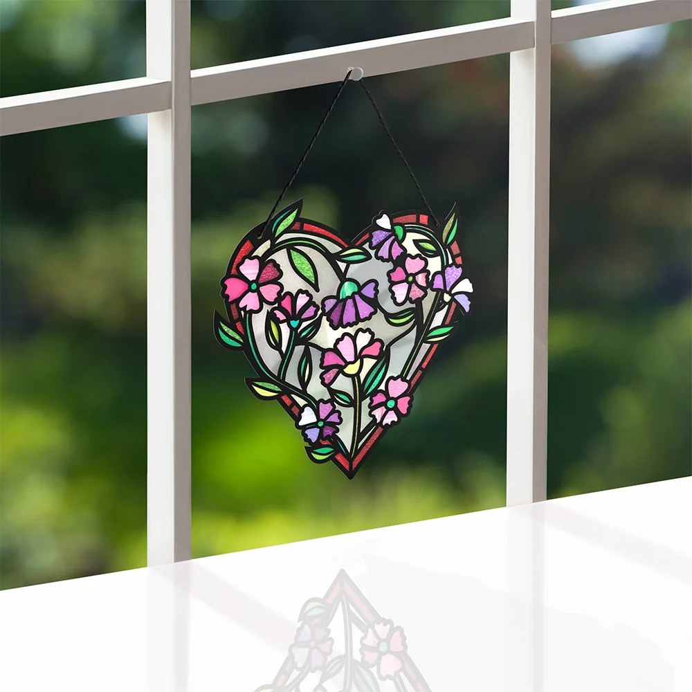 Lovepop Floral Heart Suncatcher Card