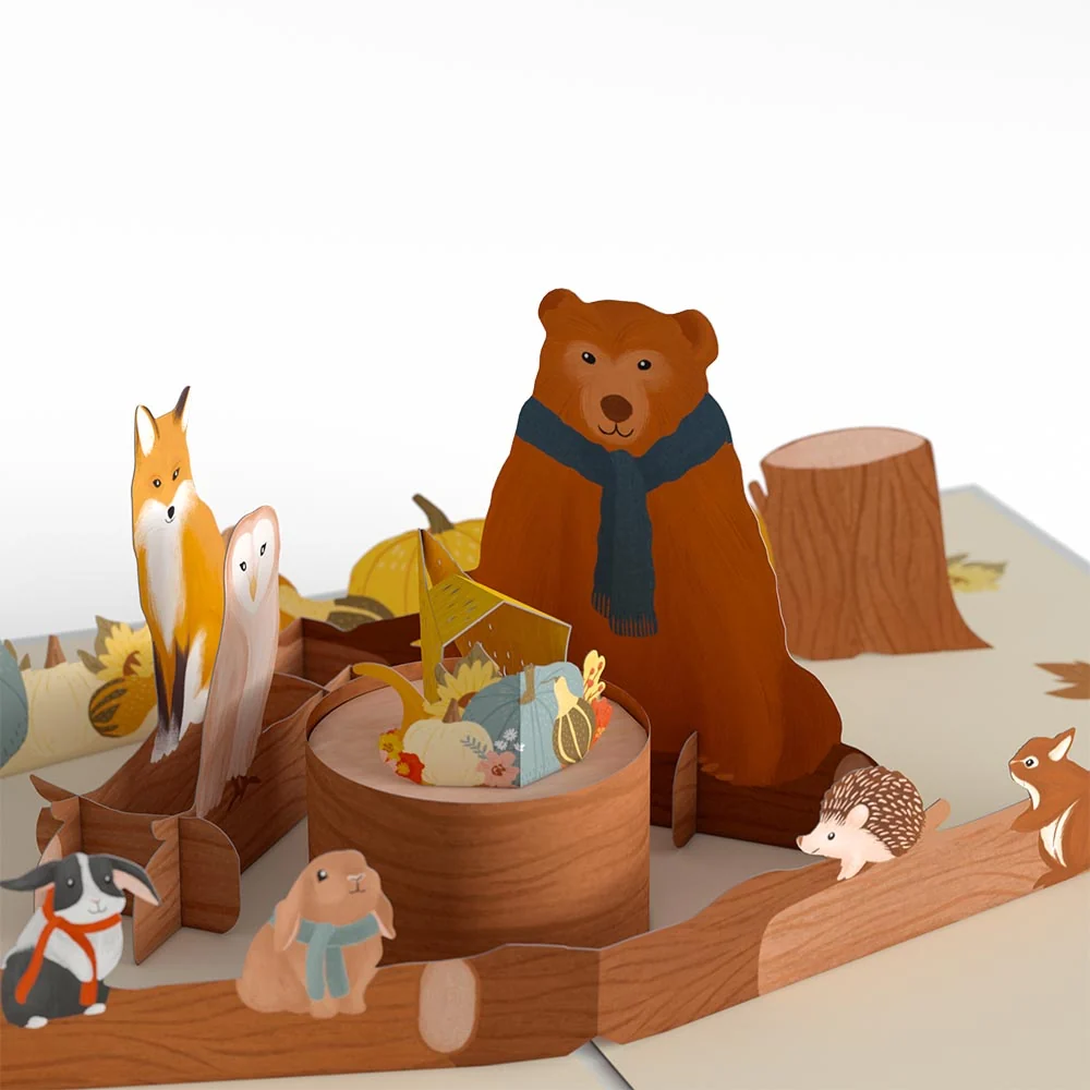 Lovepop Woodland Harvest Thanksgiving Animals Pop-Up Card - Image 2