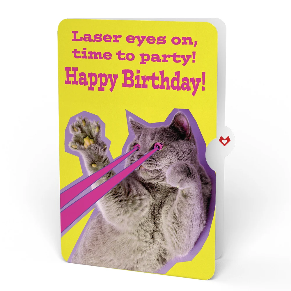 Lovepop Sweet Birthday Wishes Bouquet and Cat Laser Eyes Sentiment Set Vase - Image 4