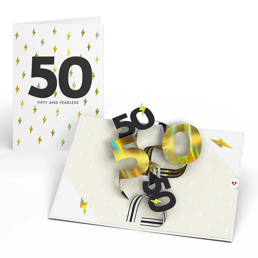 Lovepop Fifty and Fearless 50th Birthday Pop-Up Card