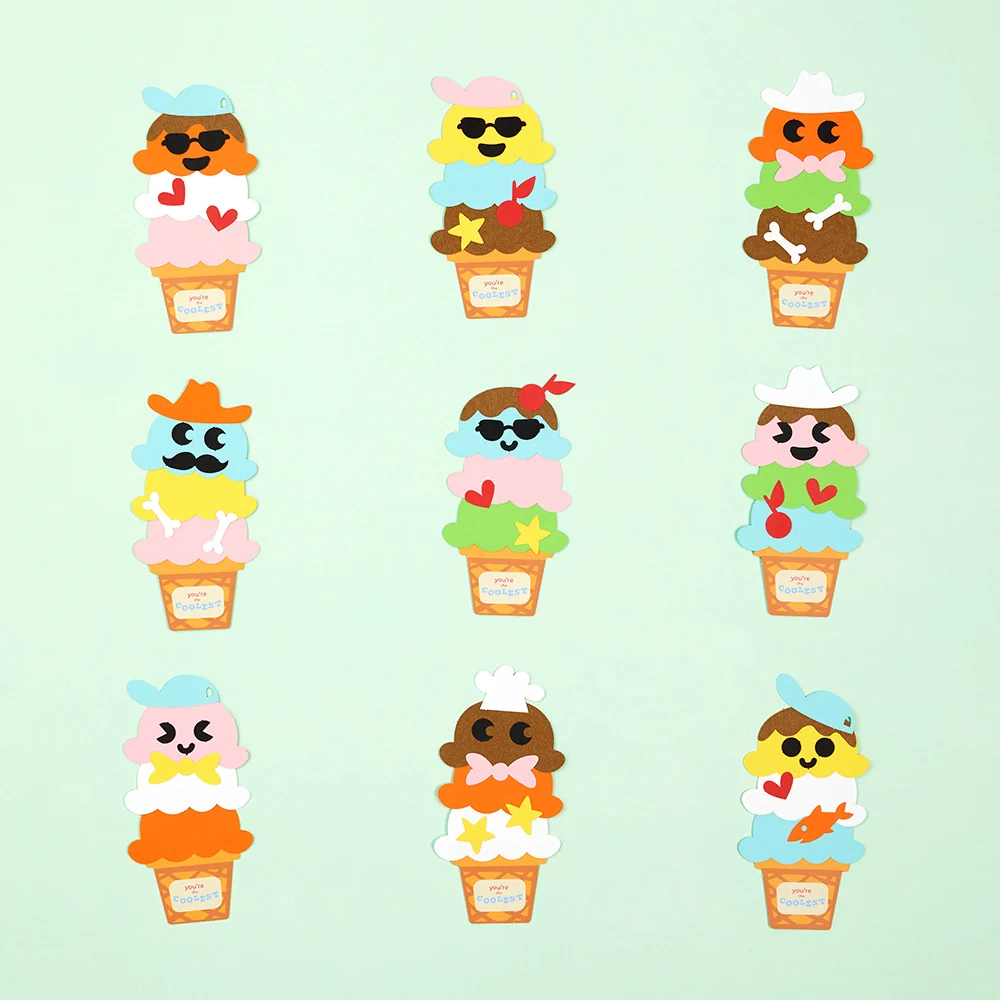 Lovepop Valentine's Day Craft Kit Make-Your-Own Ice Cream Cones