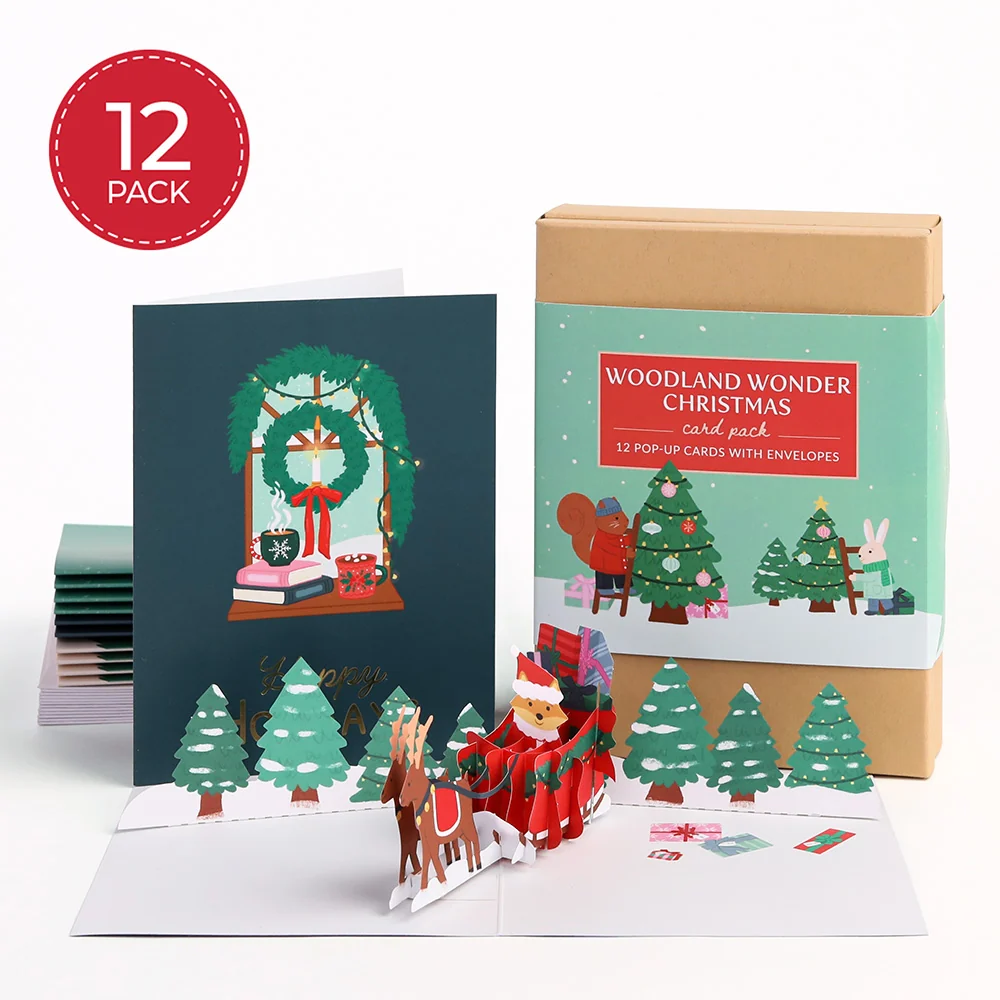 Lovepop Woodland Wonder Christmas Box Set (Assorted 12-pack): Paperpop Card