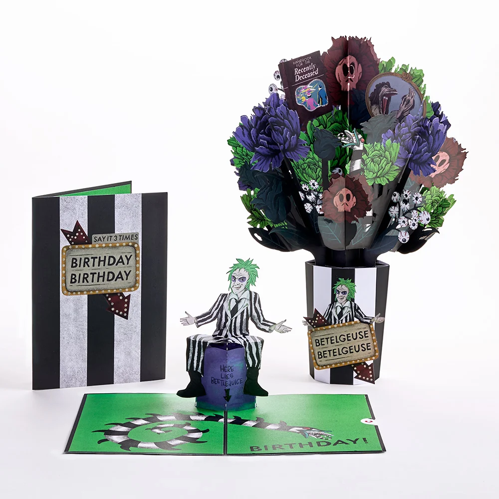 Lovepop Beetlejuice Birthday Pop-Up Card & Bouquet Bundle
