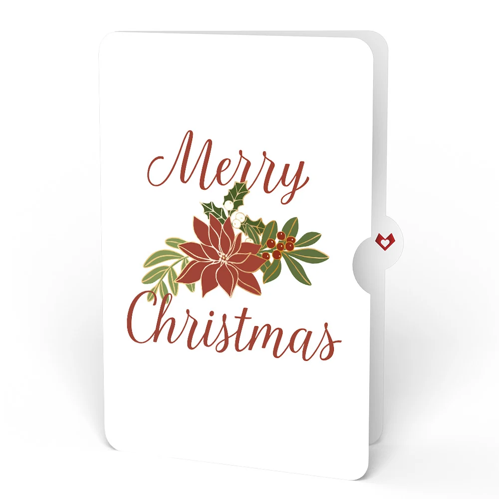 Lovepop Poinsettia Shimmer Christmas Suncatcher Bouquet and Sentiment Set Glass - Image 4