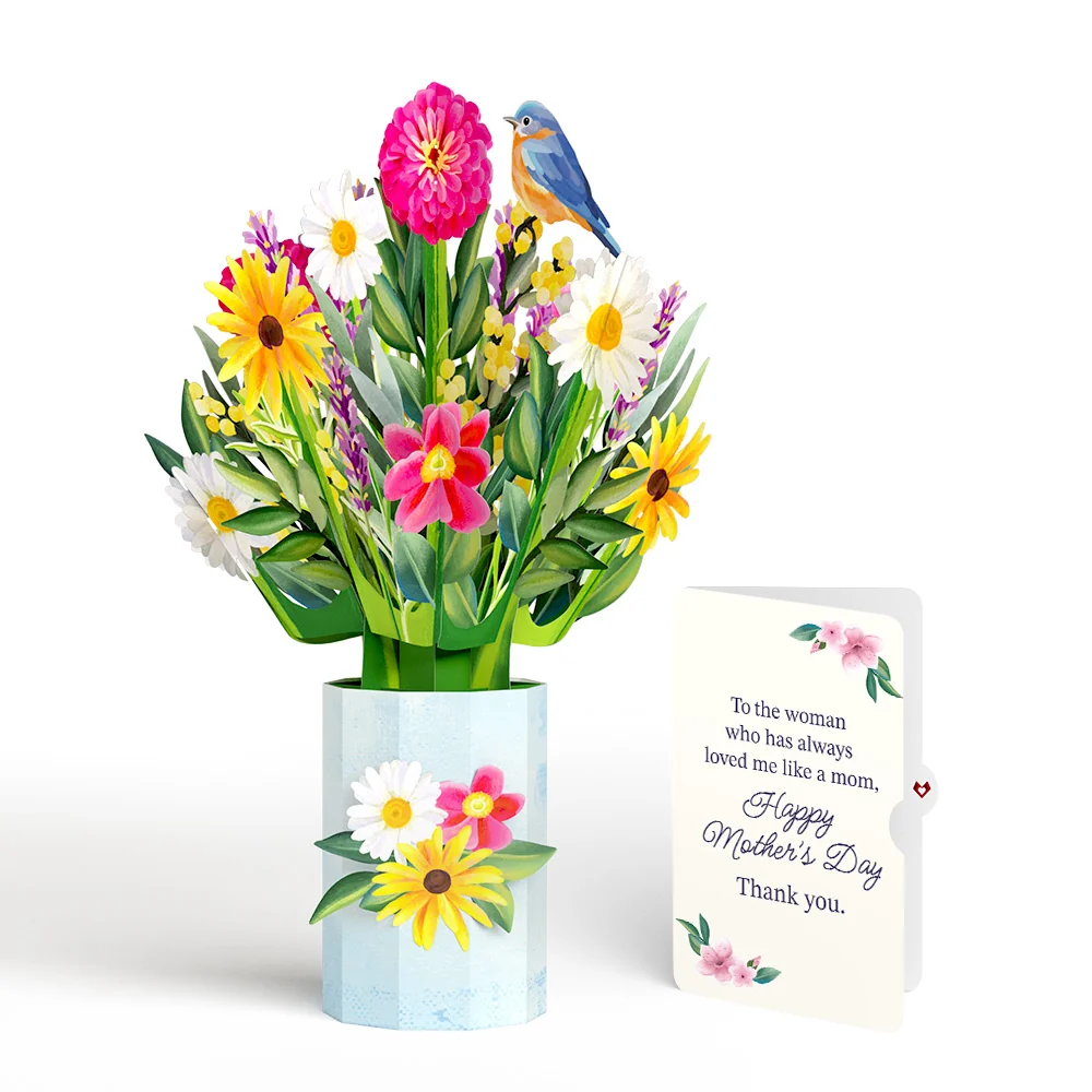 Lovepop Black-Eyed Susan Mother's Day Bouquet and Loved Me Like A Mom Sentiment Set Vase