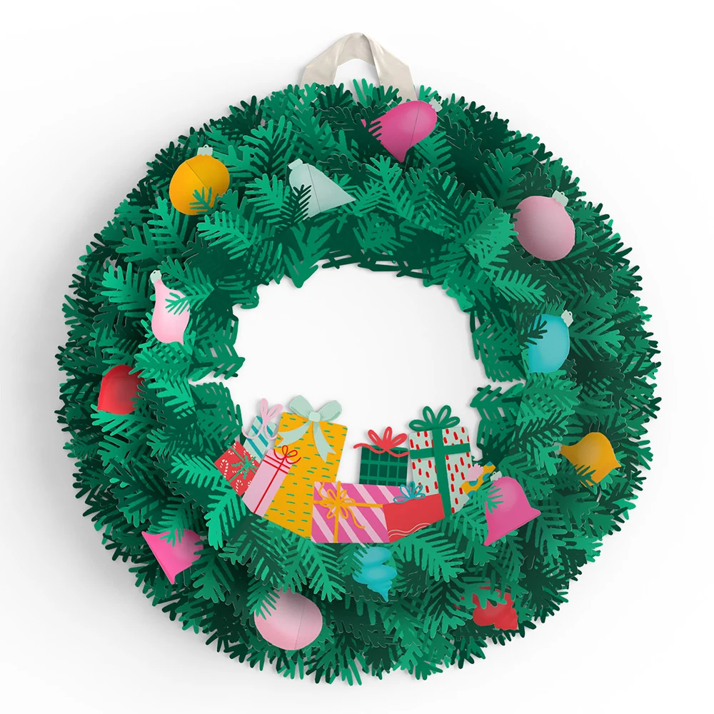 Lovepop Christmas Joy Wreath and Poinsettia Sentiment Set for Neighbor - Image 3
