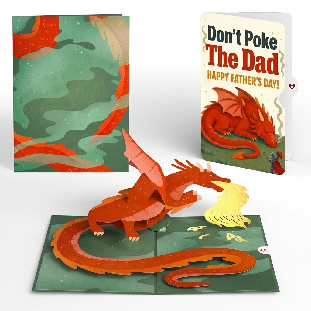 Lovepop Fire-Breathing Dragon Father's Day Pop-Up Card and Sentiment Set for Dad