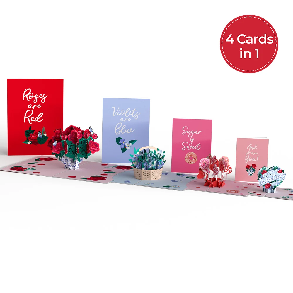 Lovepop Valentine's Day Roses 4-in-1 Nesting Card
