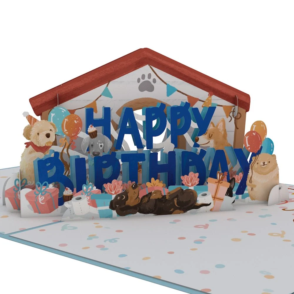 Lovepop Happy 13th Birthday Dogs Pop-Up Card and Sentiment Set - Image 3