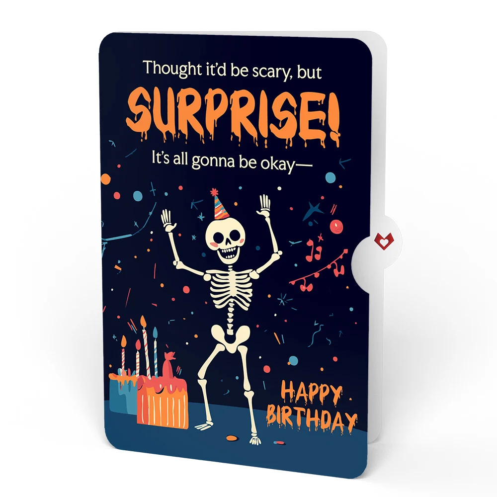 Lovepop Curious Cats Birthday Pop-Up Card and Surprise Skeleton Sentiment Set - Image 4