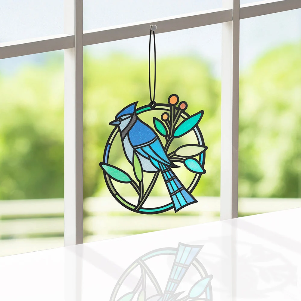 Lovepop Simple Hello Blue Jay Suncatcher Card