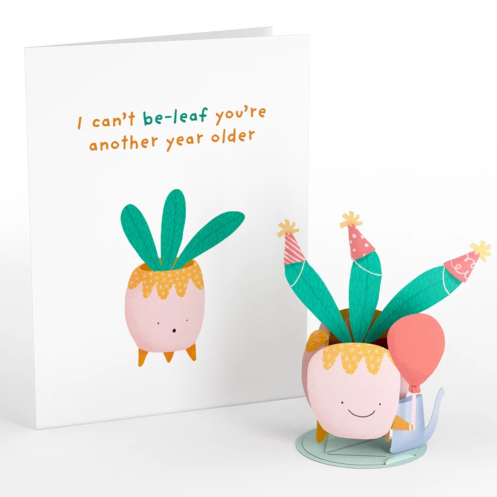 Lovepop Plant-astic Birthday: PopPals Card Scale
