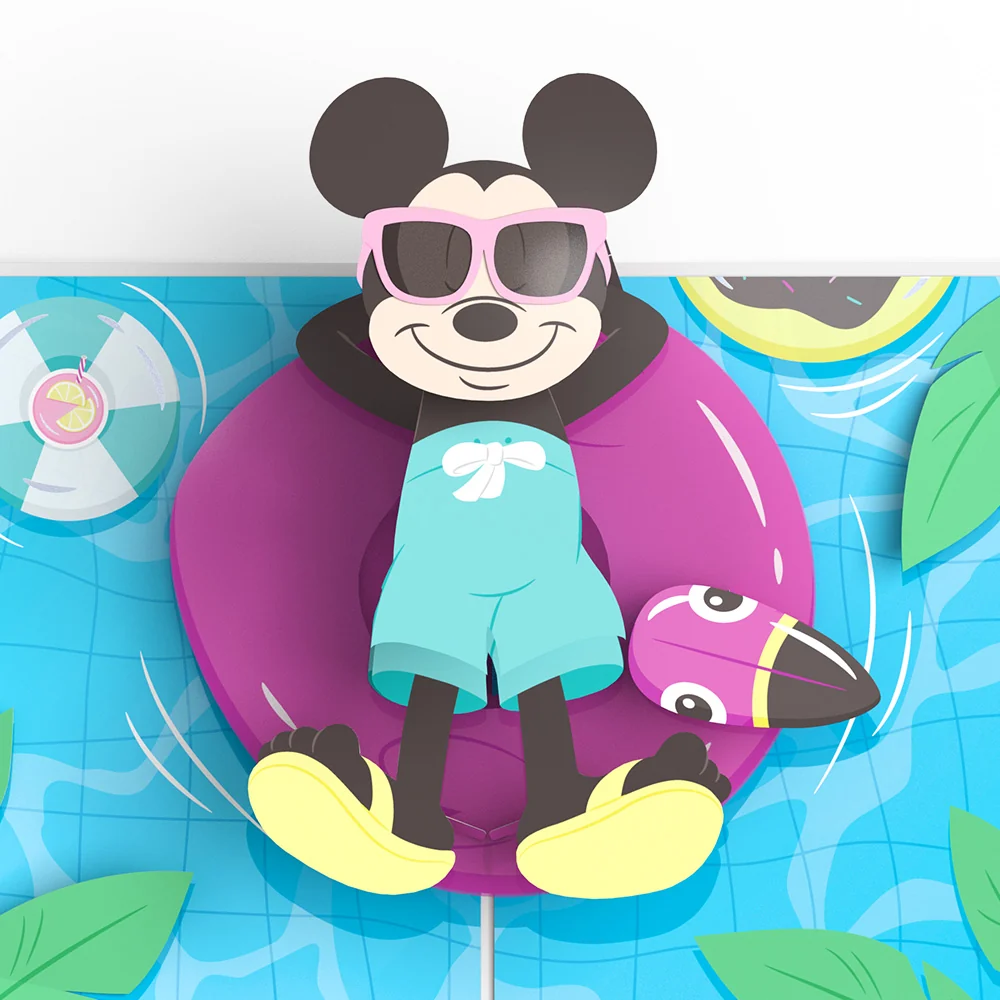 Lovepop Disney's Mickey Mouse Catch You on the Sunny Side Pop-Up Card Toy - Image 2