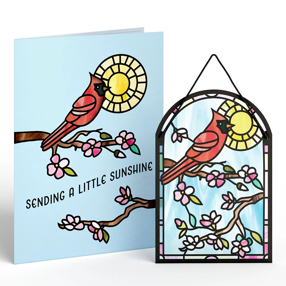 Lovepop Sending Sunshine Cardinal Suncatcher Card - Image 2