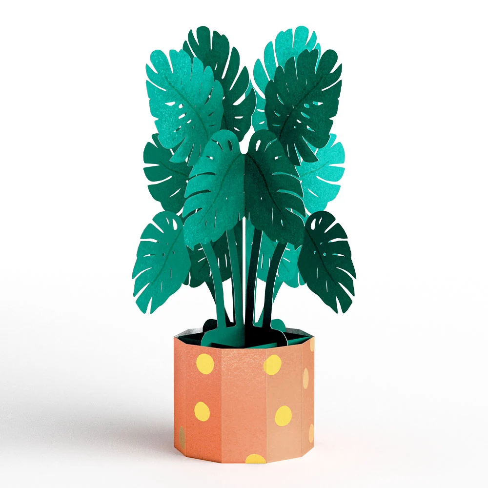 Lovepop Monstera Card With Mini Bouquet - Image 2