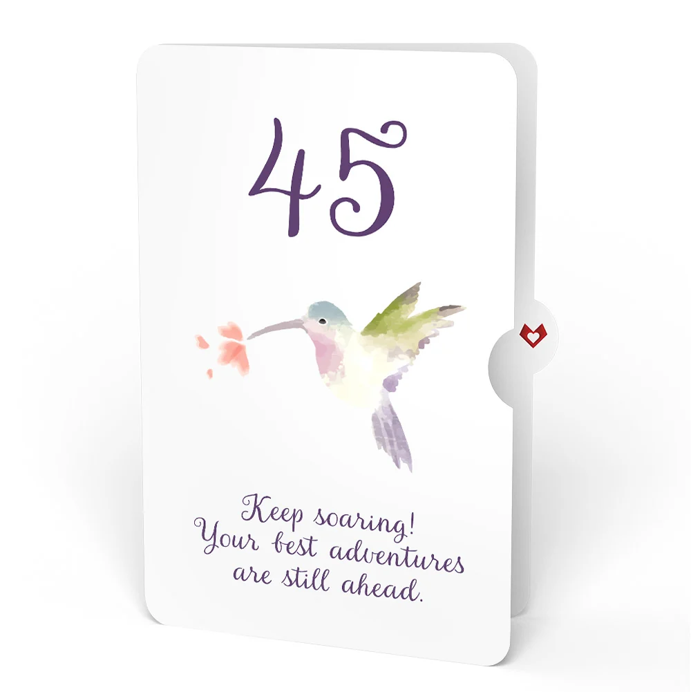 Lovepop Hummingbird 45th Birthday Pop-Up Card and Sentiment Set - Image 4