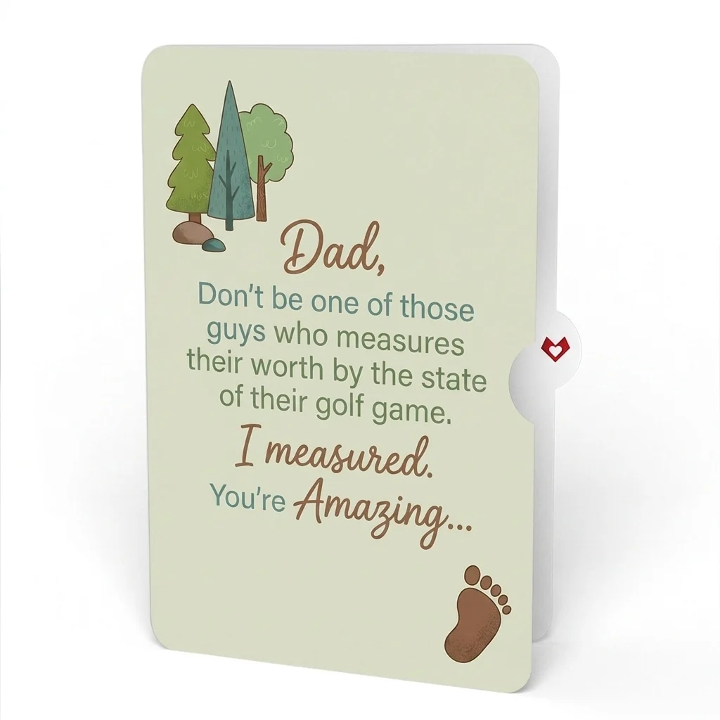 Lovepop Father's Day Bigfoot Legend Pop-Up Card and Golf Measure Amazing Sentiment Set for Dad - Image 4