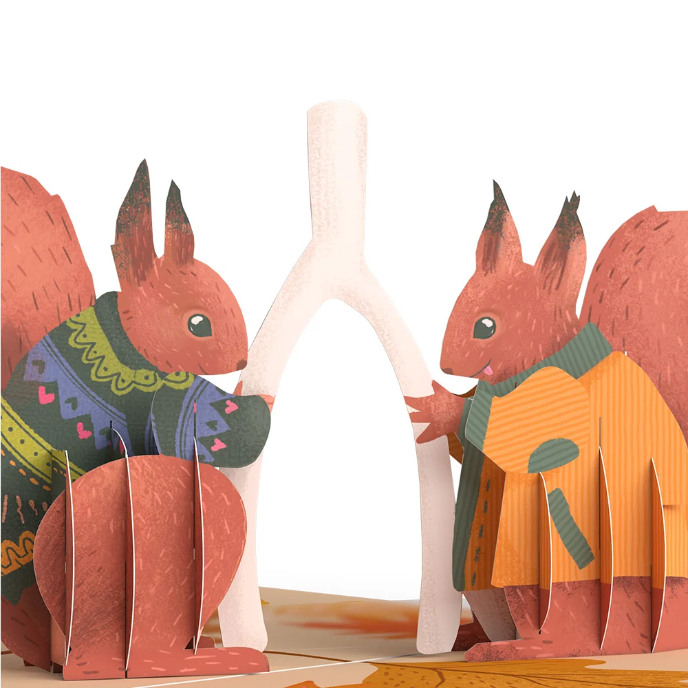 Lovepop Woodland Happy Thanksgiving Wishbone Pop-Up Card - Image 3
