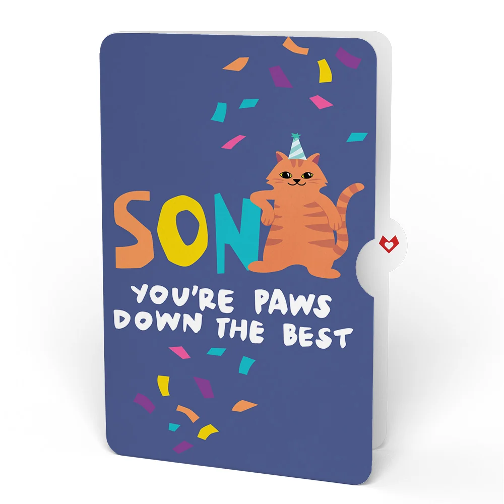 Lovepop Purr-fect Cat Birthday Bouquet and Sentiment Set for Son Vase - Image 4