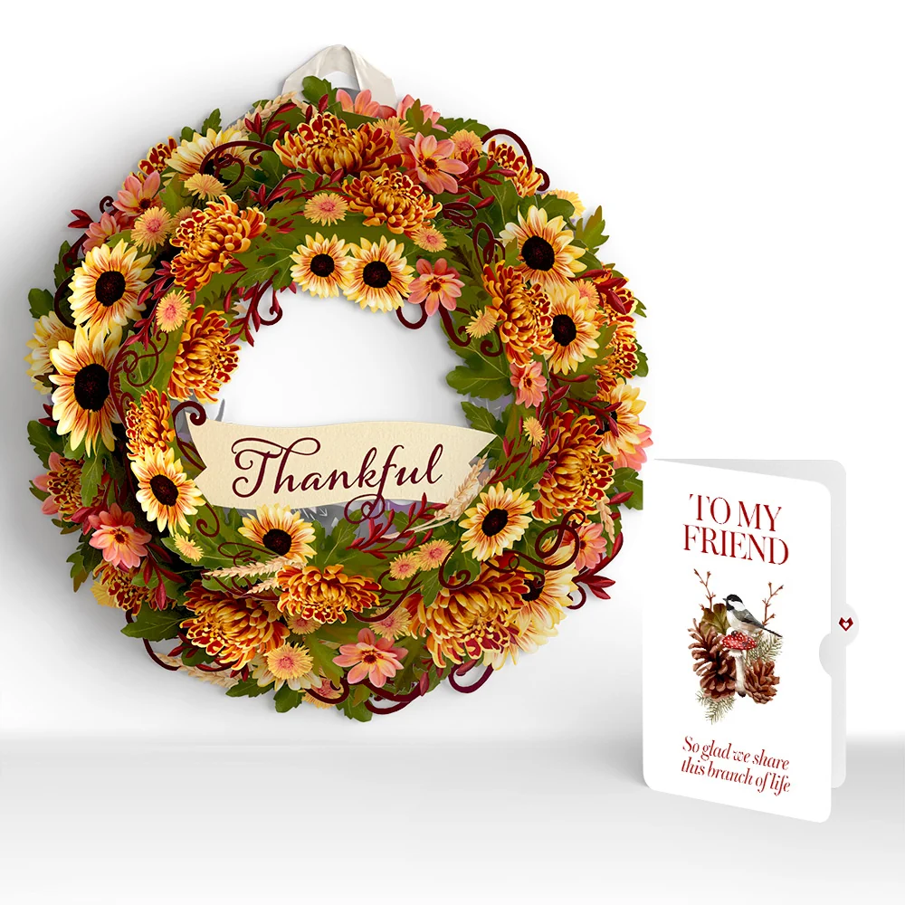 Lovepop Thankful Appreciation Wreath and Sentiment Set for Friend