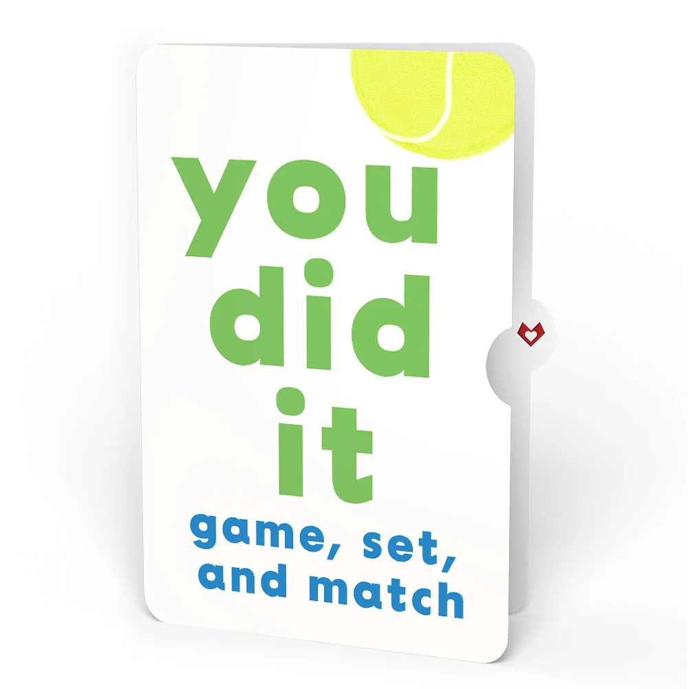Lovepop On the Court Tennis Congratulations Pop-Up Card and Sentiment Set - Image 4
