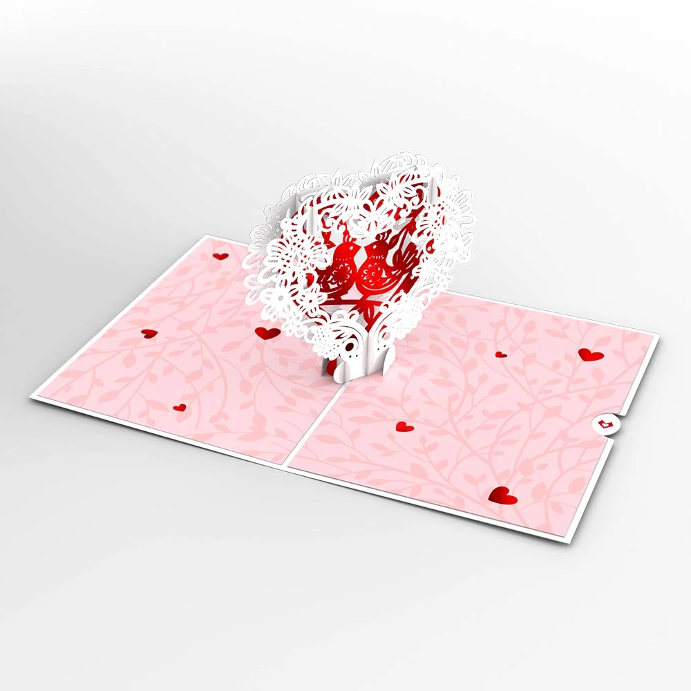 Lovepop Vintage Love Birds Valentine's Day Pop-Up Card - Image 3