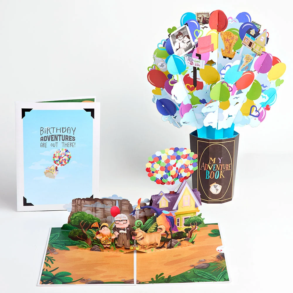 Lovepop Disney and Pixar Up Birthday Adventures Pop-Up Card & Bouquet Bundle