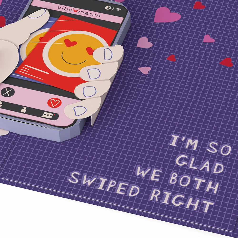 Lovepop So Glad We Swiped Right Pop-Up Card - Image 4