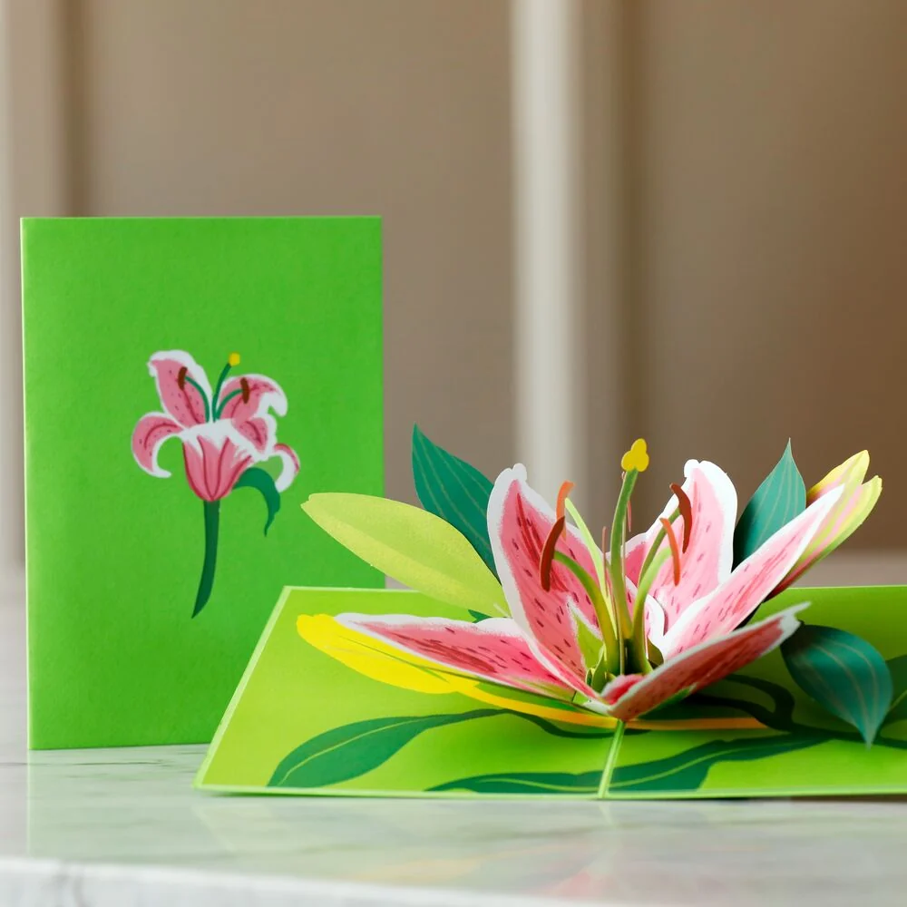 Lovepop Cherry Blossom & Lily Bloom Bundle Vase - Image 2